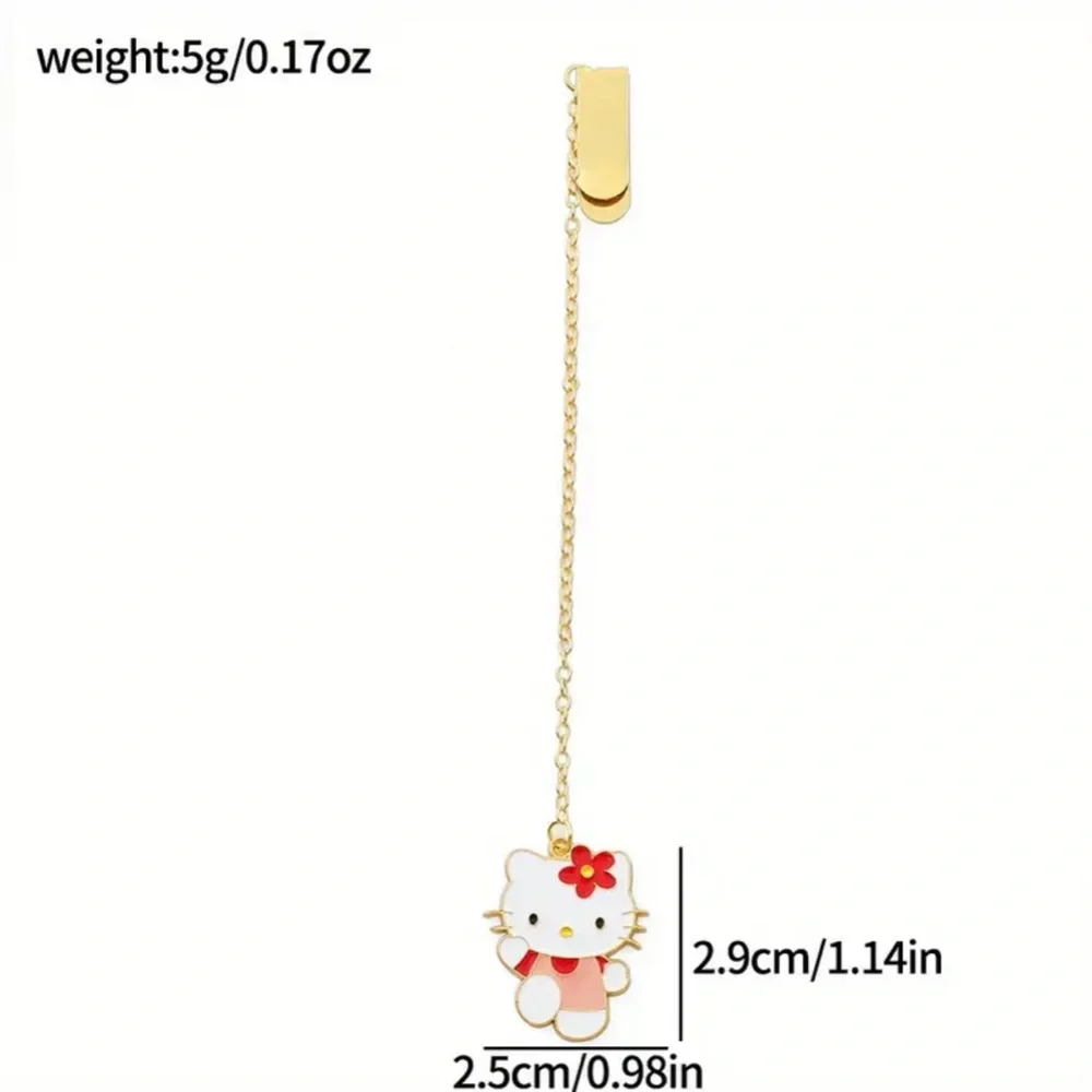Brand New Adorable Sanrio Hello Kitty Metal Bookmark Charm